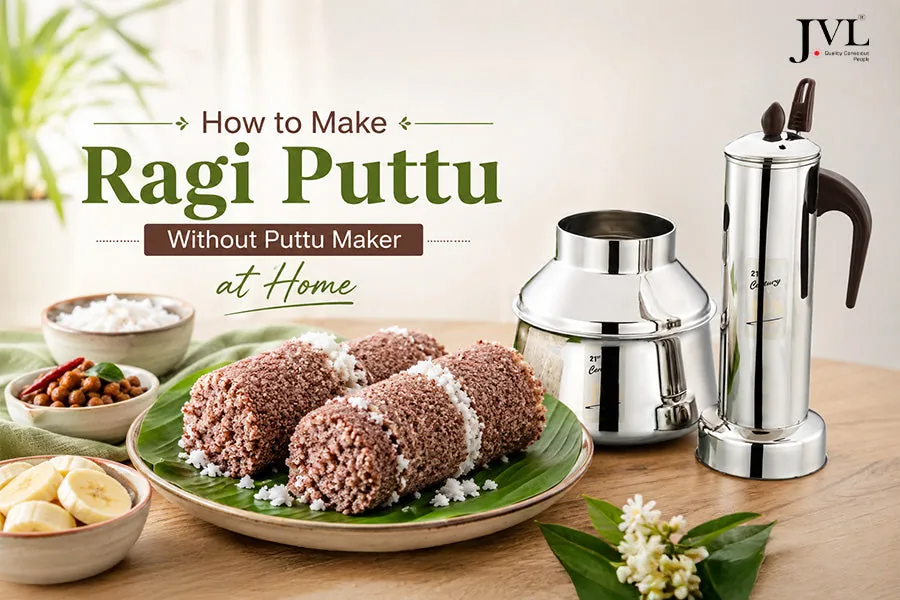 How to Make Ragi Puttu Without Puttu Maker at Home